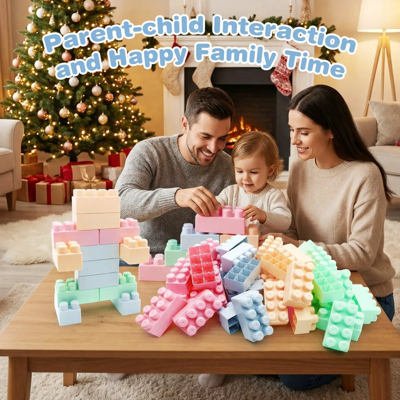 64 pcs Building Blocks for Toddlers Educational Toy by DirectDeals