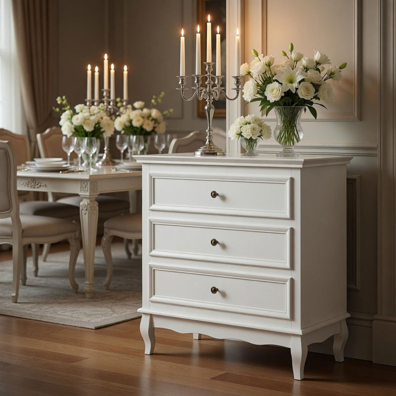 3 Drawer Dresser - White by HouseOfZazla