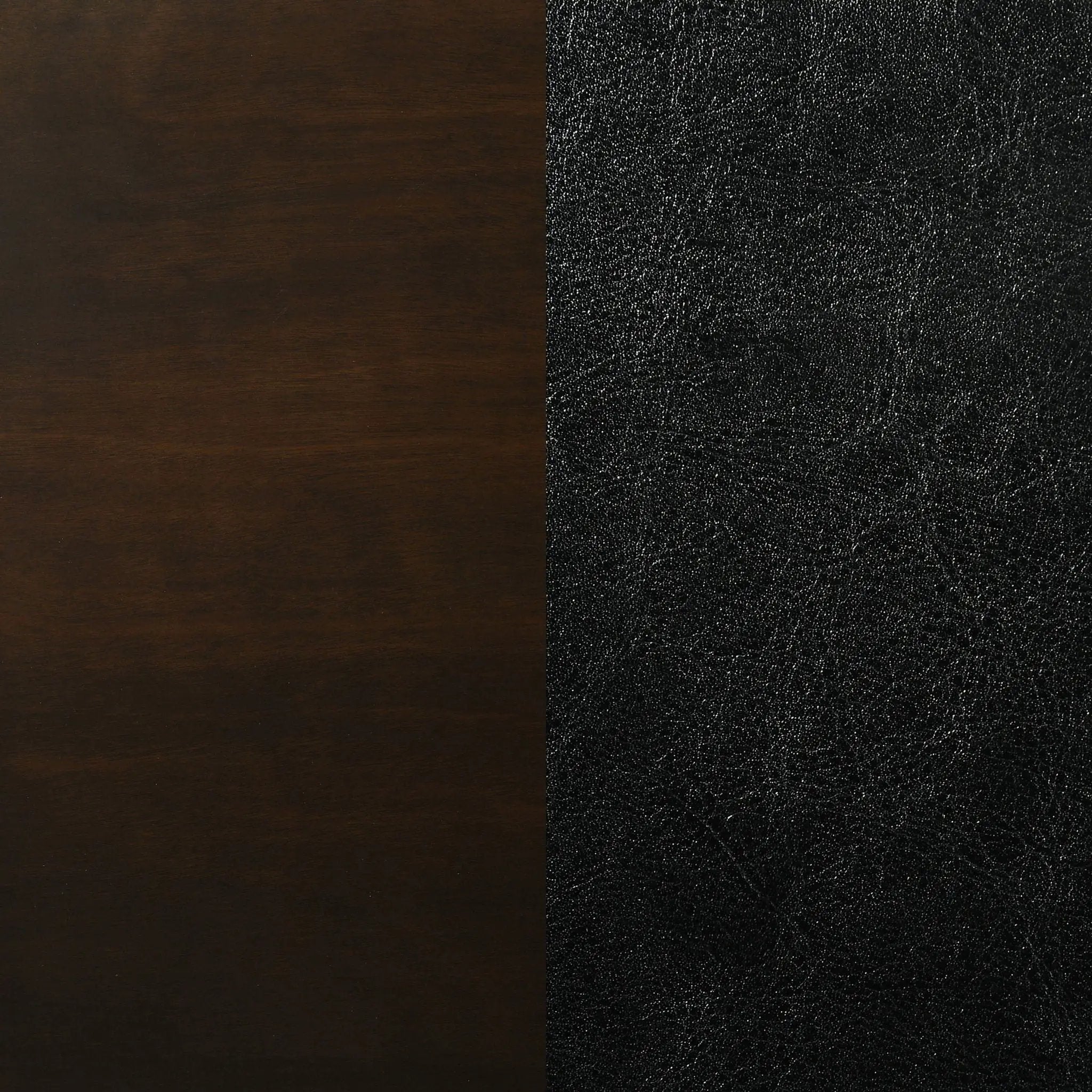 Upholstered Counter Height Stools (Set of 2) - Black / Espresso by HouseOfZazla