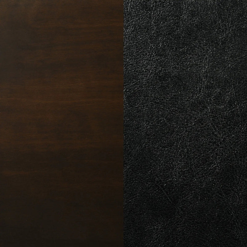 Upholstered Counter Height Stools (Set of 2) - Black / Espresso by HouseOfZazla