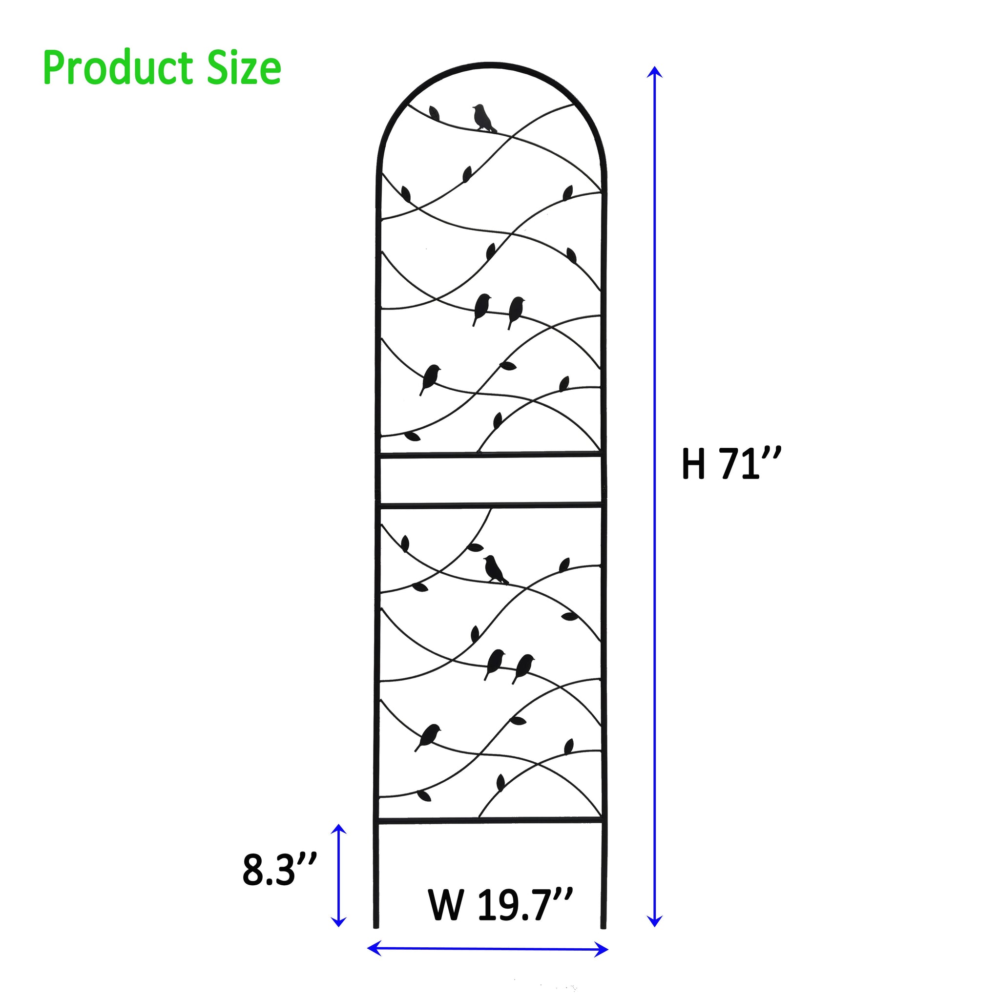 2 Pack Metal Garden Trellis 71" x 19.7" Rustproof Outdoor Plant Support by HouseOfZazla