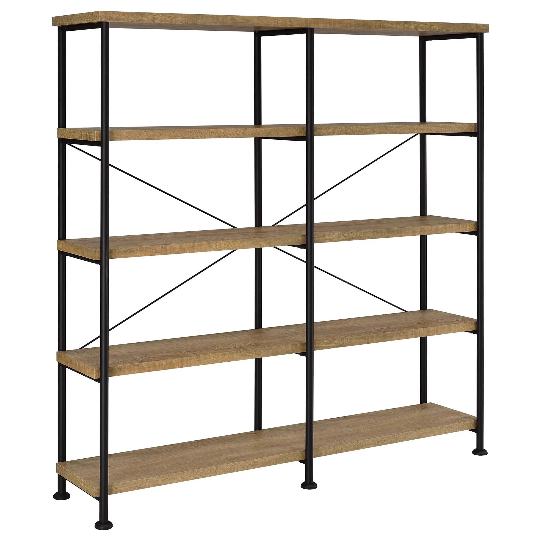 Analiese 63-inch 4-shelf Double Bookshelf Mango by Unique Piece Furniture