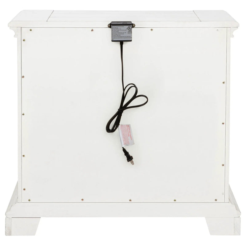 McKinney 2-drawer Nightstand with Dual USB Vintage White by Unique Piece Furniture