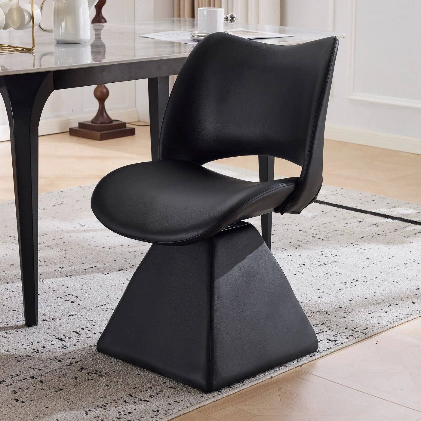 Modern Swivel Dining Chair With High Back by HouseOfZazla