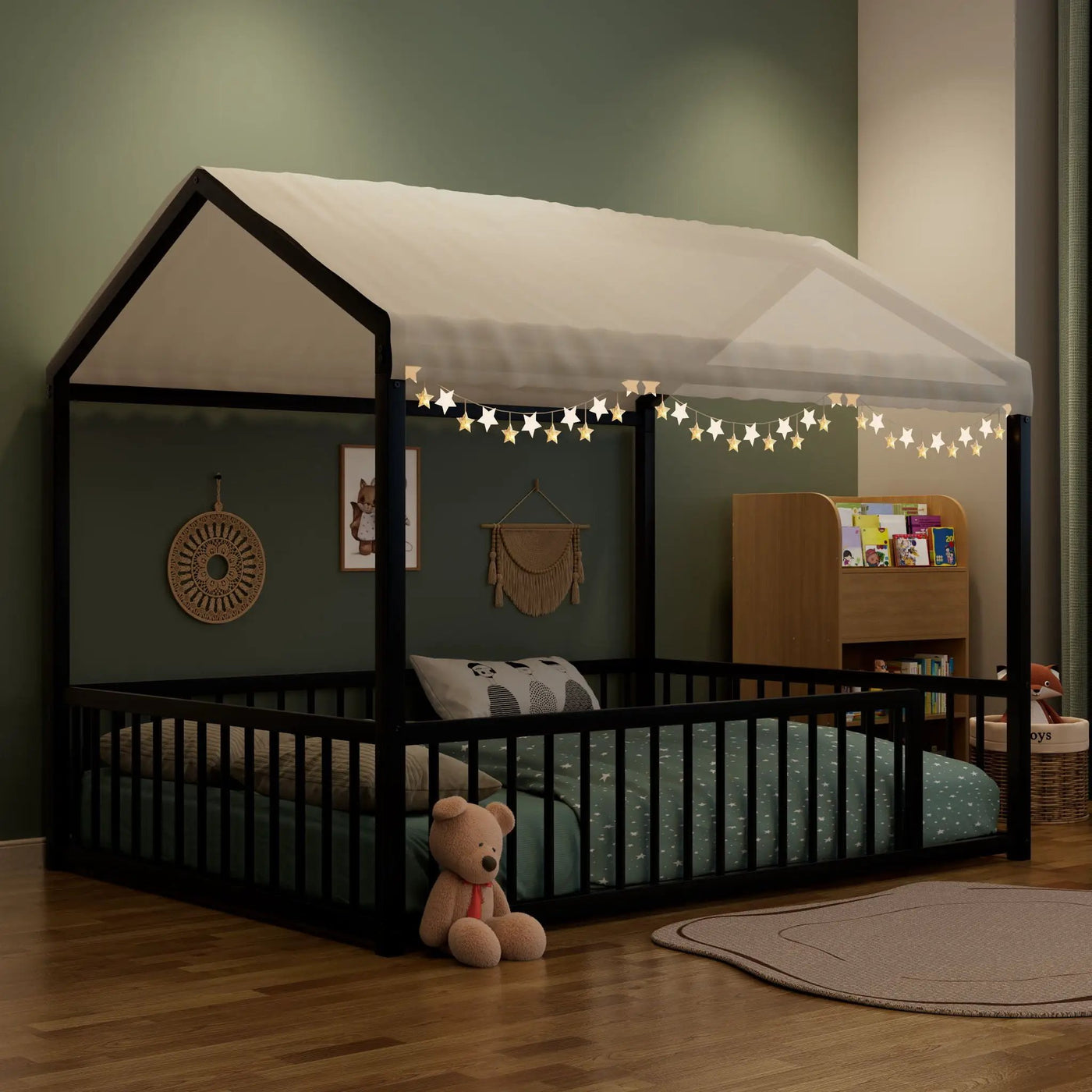 Montessori Floor Bed Frame With House Shape by HouseOfZazla