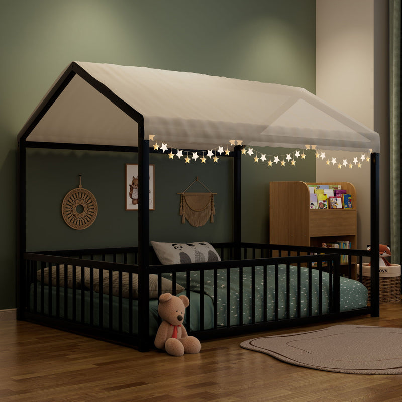 Montessori Floor Bed Frame With House Shape by HouseOfZazla