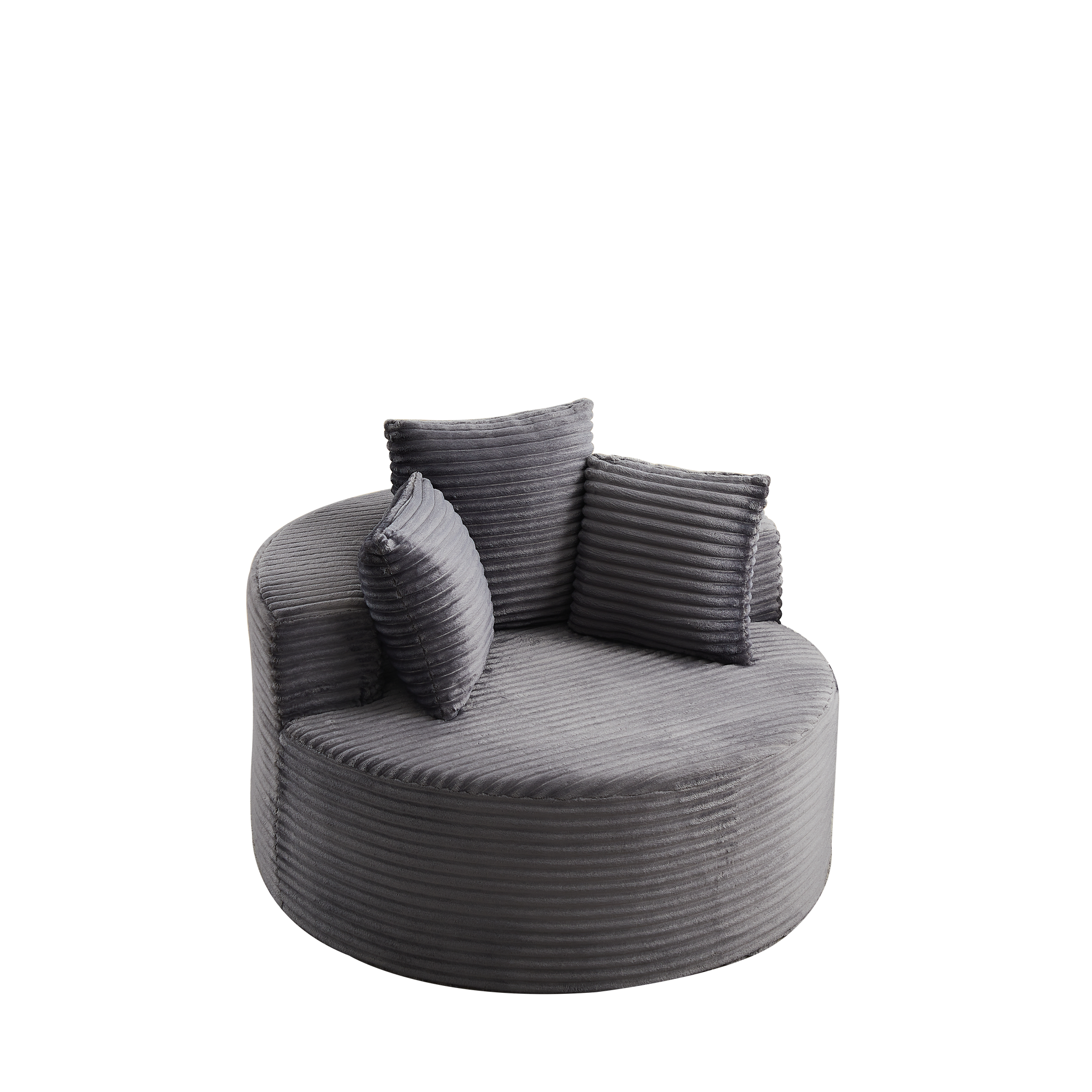 43-inch Round Corduroy Single Sofa by HouseOfZazla