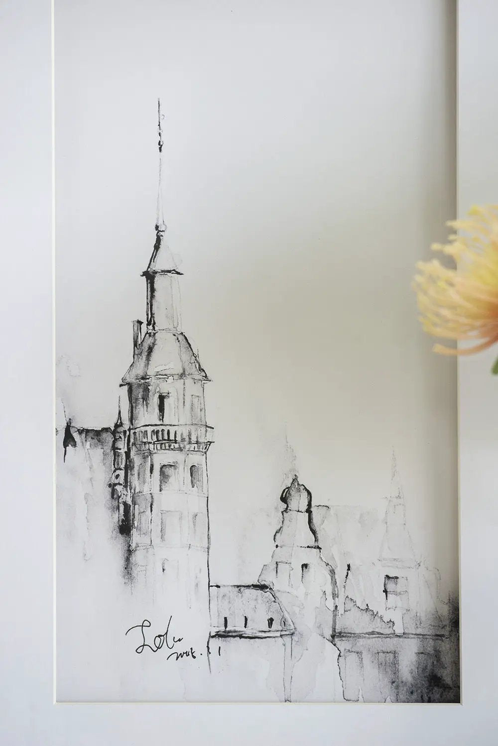 Architecture Wall Art Prints, Home Decor Art For Living Room Dining Room Entryway (Set of 4) - White / Black by Unique Piece Furniture