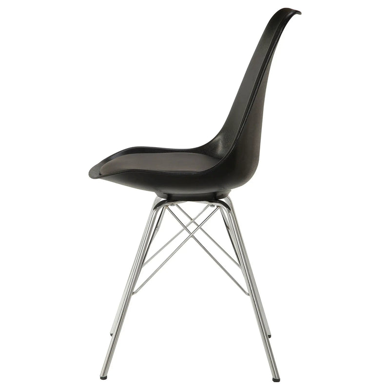 Padded Dining Chair (Set of 2) - Black