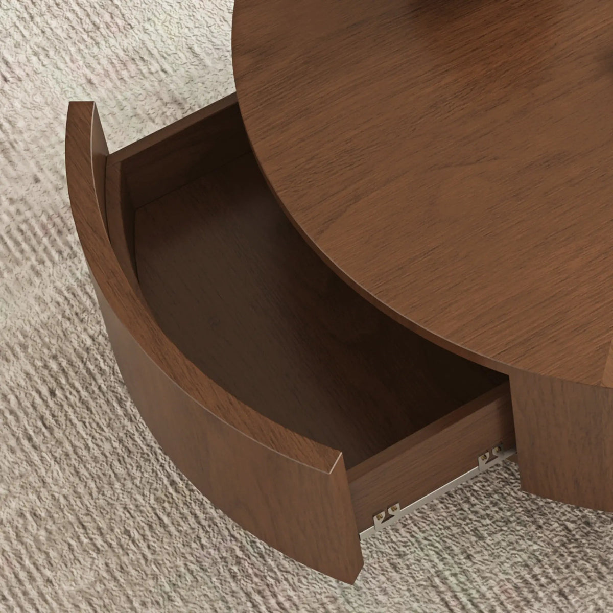 35.43 Inch Drum Shaped Round Coffee Table by HouseOfZazla