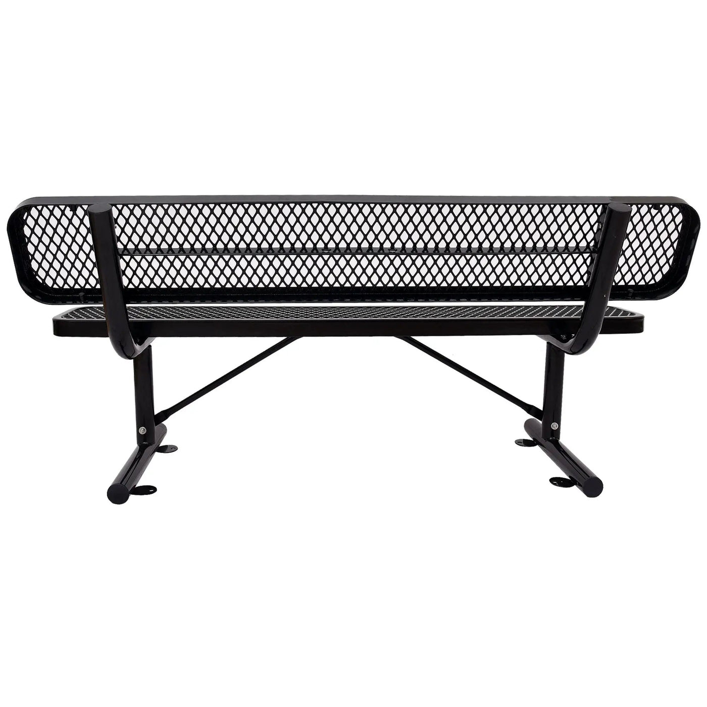 6' Outdoor Steel Bench With Backrest by Unique Piece Furniture