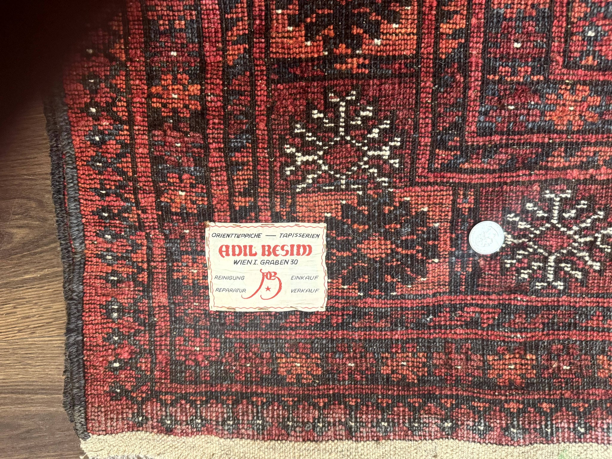 Antique Persian Turkoman Rug 5x6, Red by Jewel Rugs