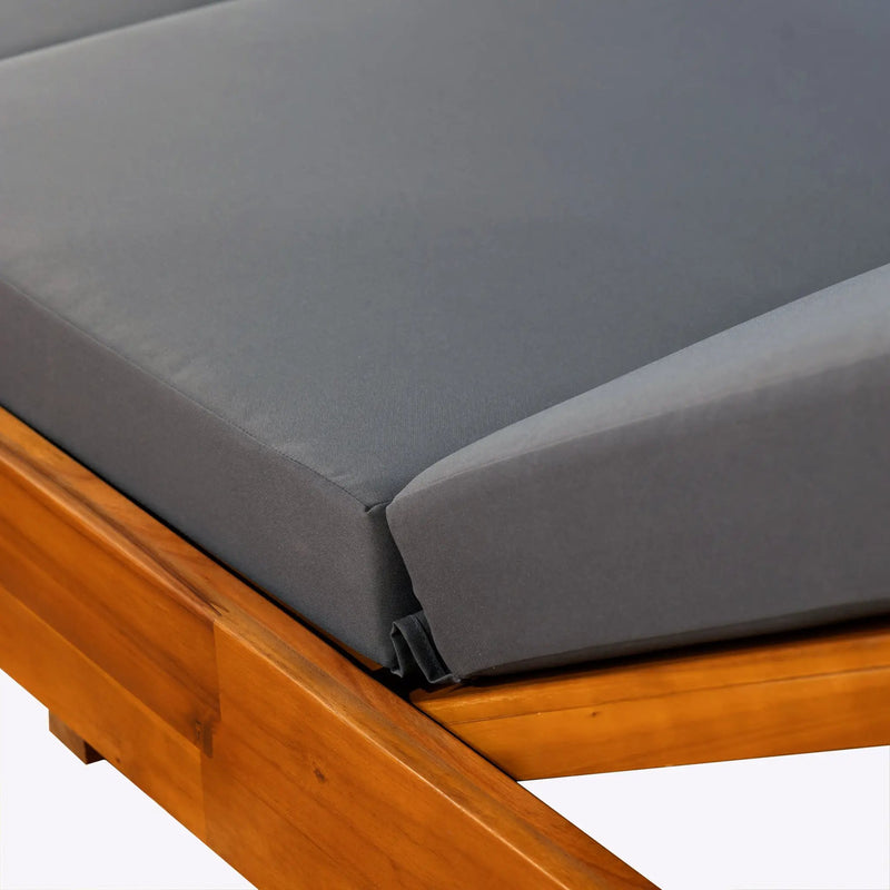 Gray Broadway Ian Chaise Lounge Cushion (Triple Folds) by HouseOfZazla