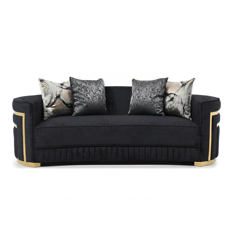 Soledad - Sofa With Upholstery And Hued Accents - Black by Unique Piece Furniture