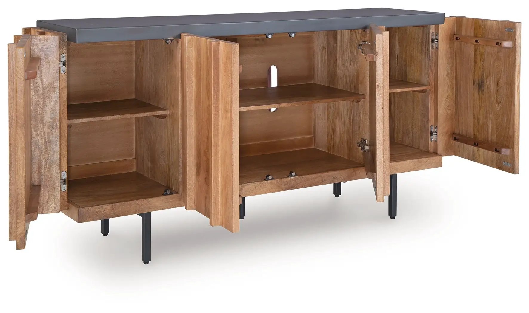 Quintavious - Accent Cabinet - Brown / Charcoal by Unique Piece Furniture