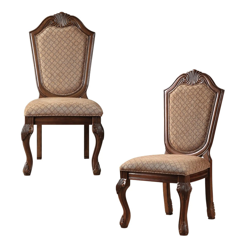 Chateau De Ville Side Chair (Set of 2) - Brown / Cherry by HouseOfZazla