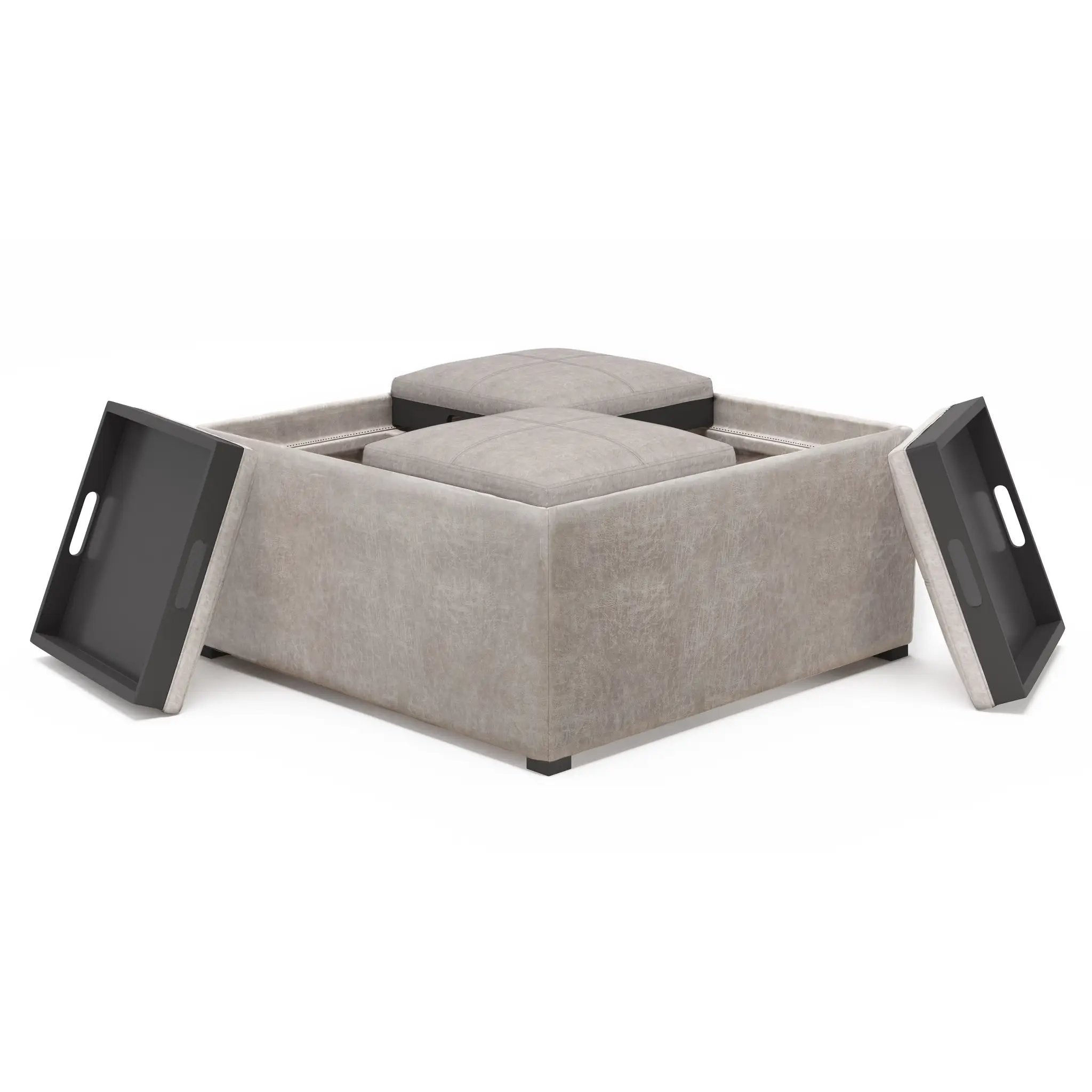Avalon - Square Coffee Table, Storage Ottoman by Unique Piece Furniture