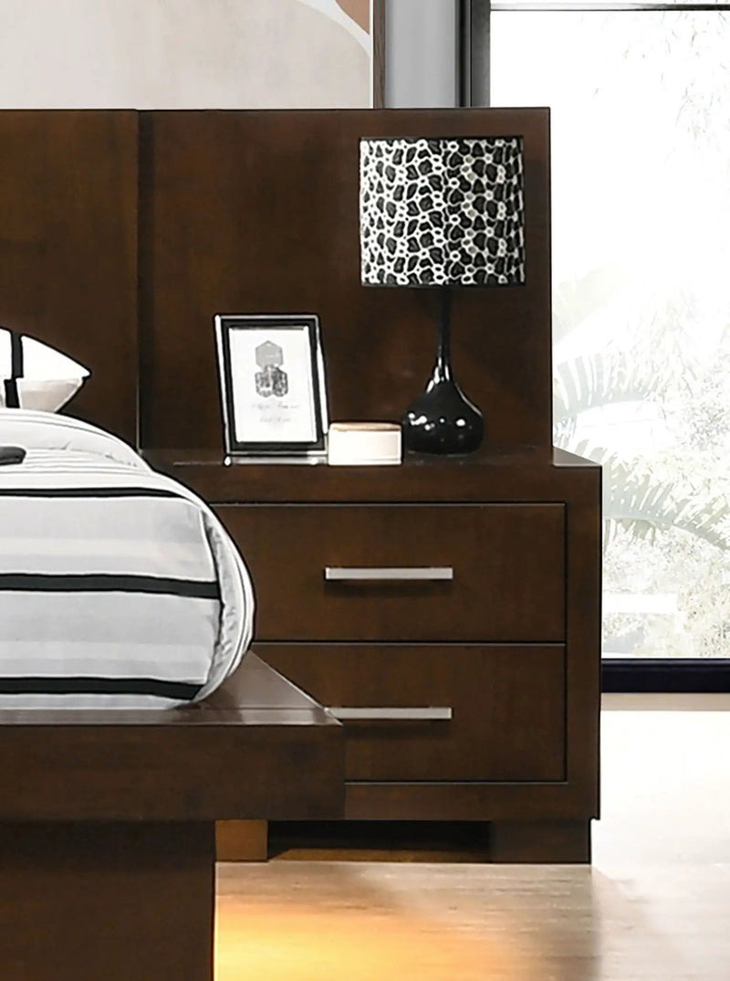 Jessica 6-piece Eastern King LED Bedroom Set Cappuccino by Unique Piece Furniture