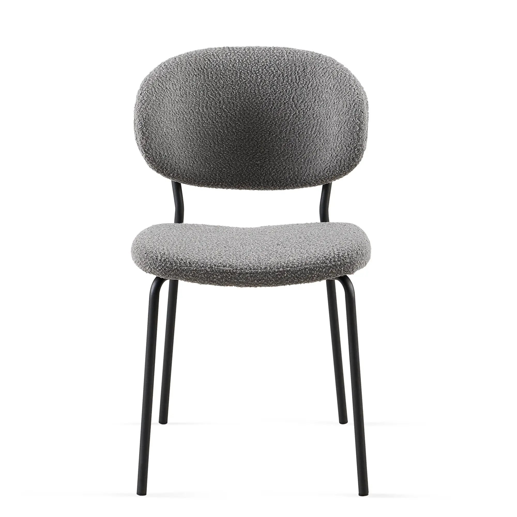 Boucle Dining Chairs, Dining Chairs With Metal Legs For Dining Room, Kitchen, Living Room by Unique Piece Furniture