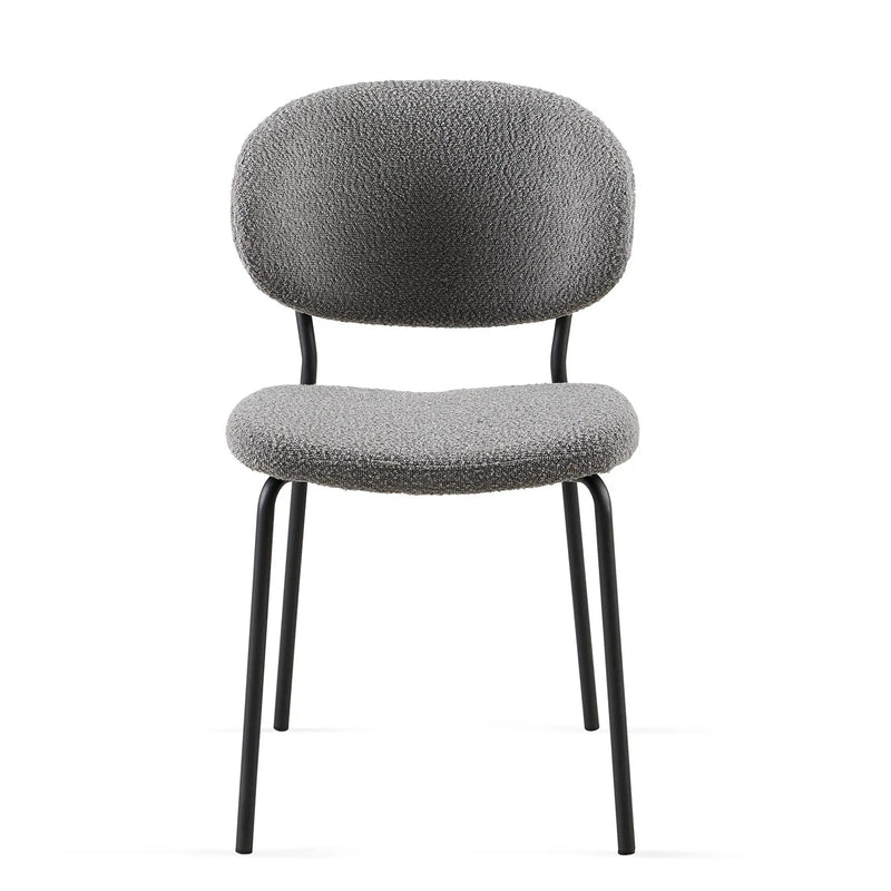 Boucle Dining Chairs, Dining Chairs With Metal Legs For Dining Room, Kitchen, Living Room by Unique Piece Furniture