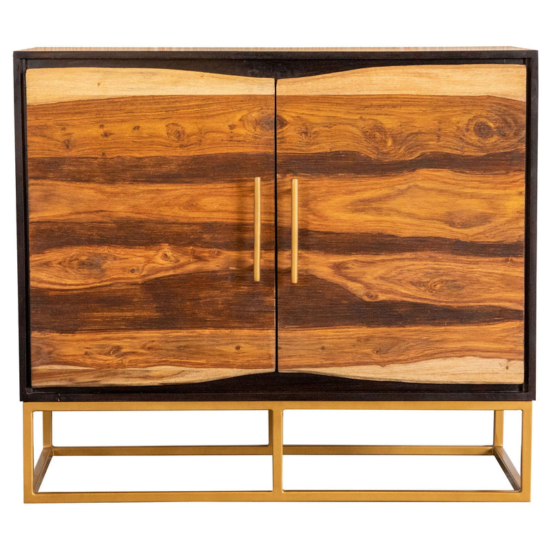 Denali - 2 Door Accent Cabinet With Variegated Grain Doors And Soft Base - Walnut by HouseOfZazla