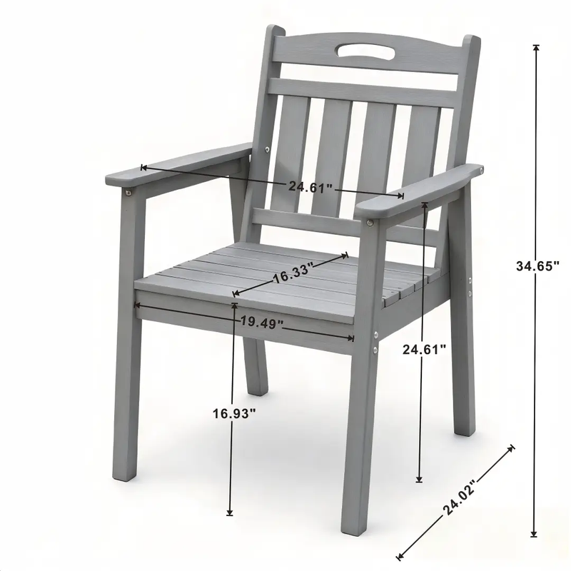 HDPE Outdoor Patio Dining Set with Table and 4 Chairs by HouseOfZazla