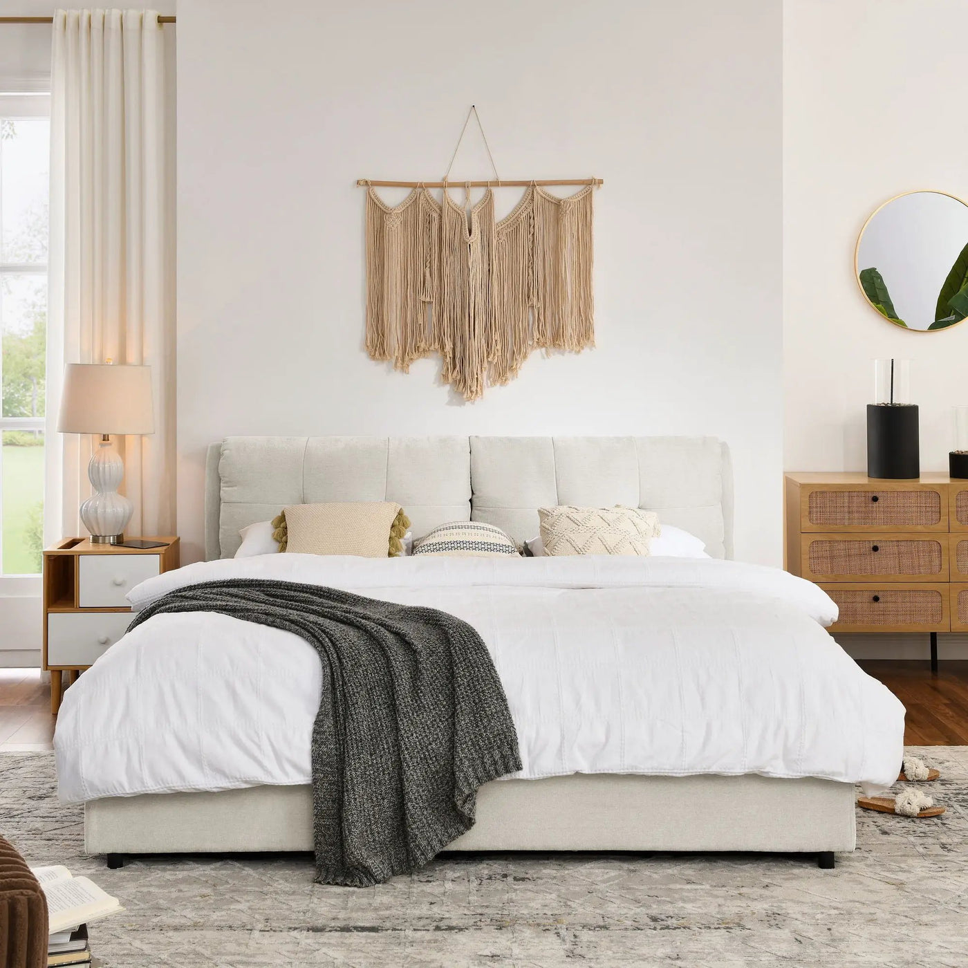 Storage Upholstered Hydraulic Platform Bed With Integrated Headboard by HouseOfZazla