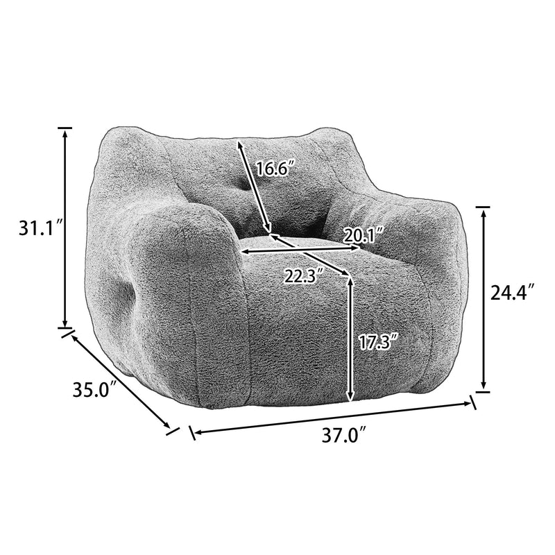 Bean Bag Sofa Chair with Armrests by HouseOfZazla