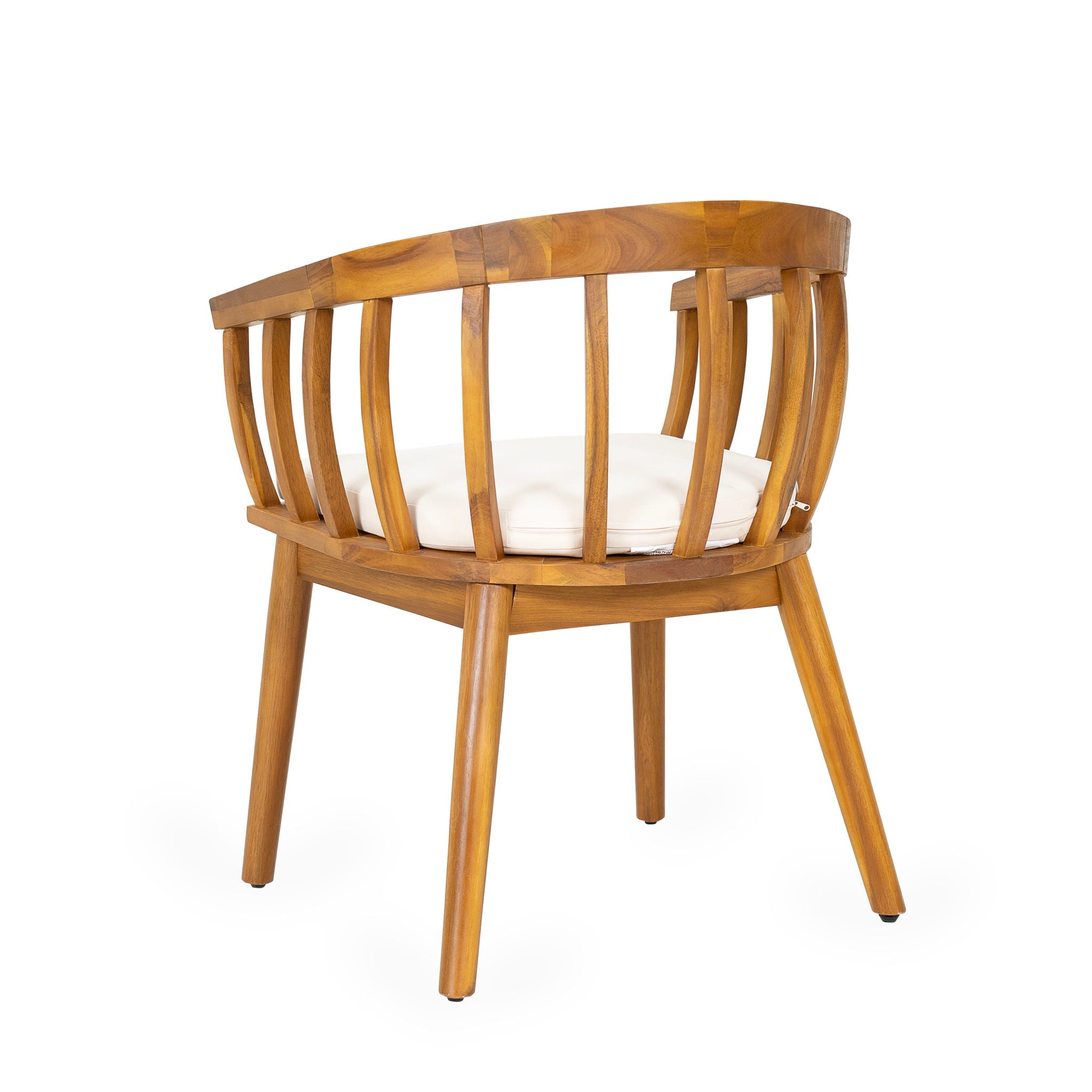 Klismos Dining Armchair (Set of 2) - Teak / Beige by HouseOfZazla