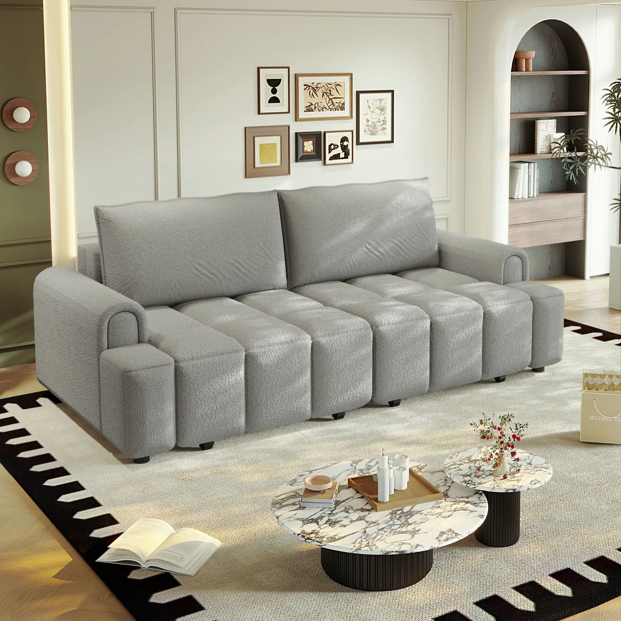 4 Seater Modern Couch With Seats Storage by HouseOfZazla