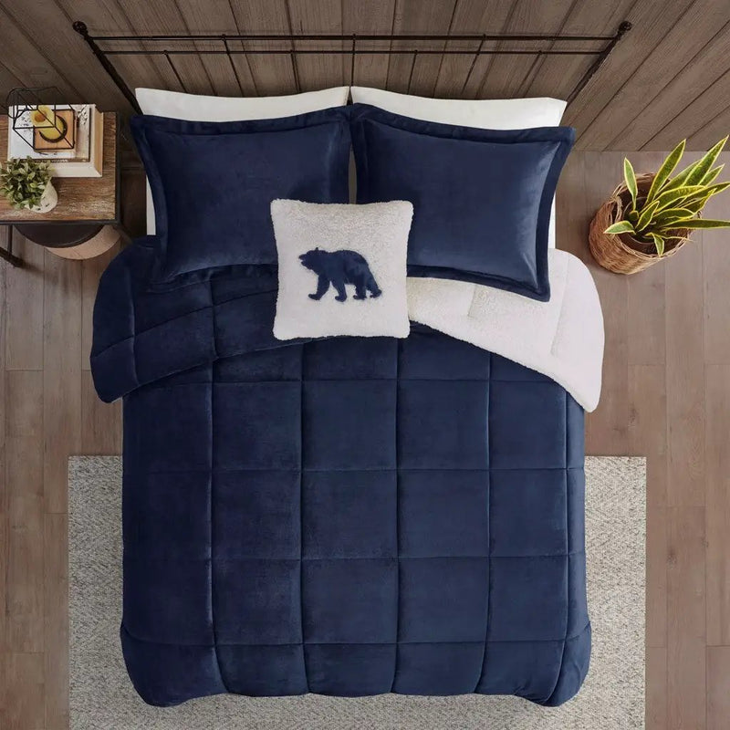 King Plush to Sherpa Down Alternative Comforter Set by HouseOfZazla