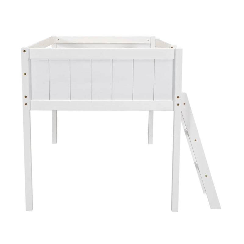 Low Loft Bed With Adjustable Ladder by Unique Piece Furniture