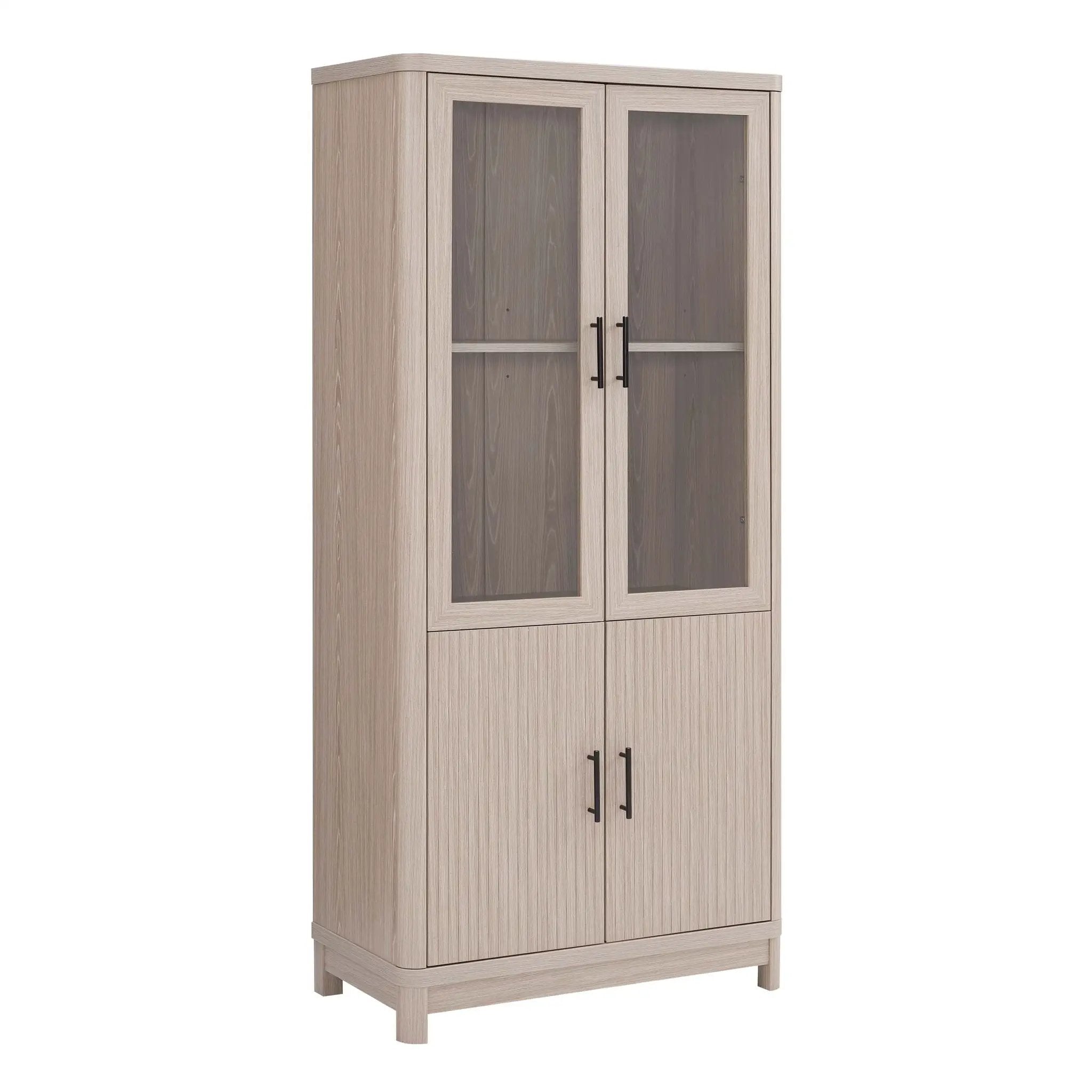 Jodie - Bookcase Cabinet With 6 Adjustable Shelves - Oak by HouseOfZazla