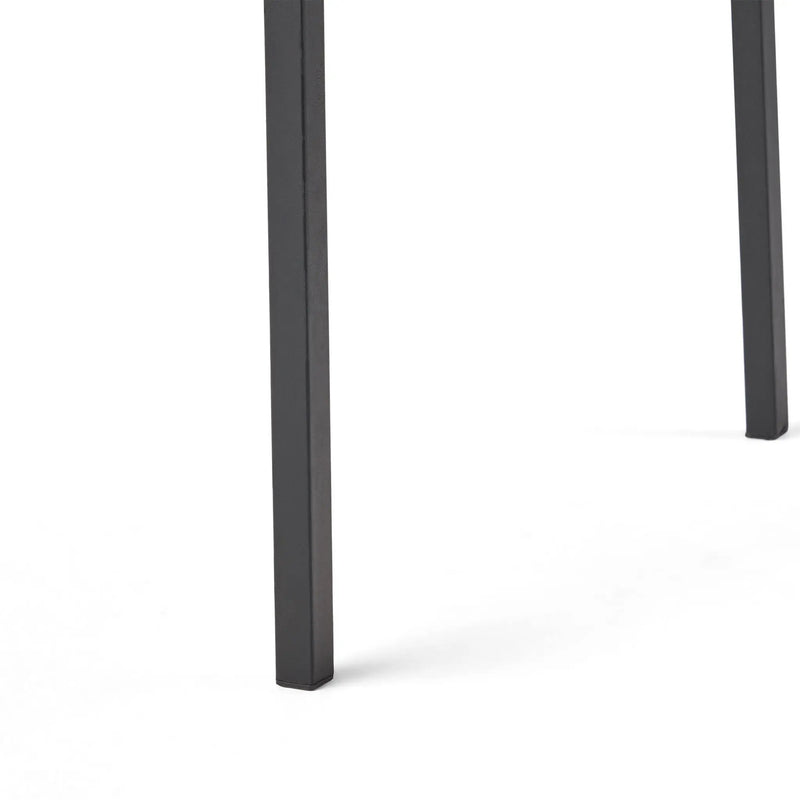 Vermilion Outdoor Dining Chair With Vertical Slat And Wooden Arm by HouseOfZazla