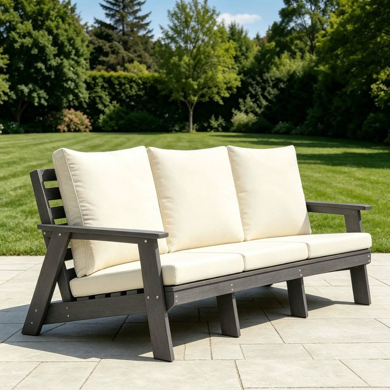 HIPS 3 Seater Outdoor Garden Sofa with Cushion by HouseOfZazla