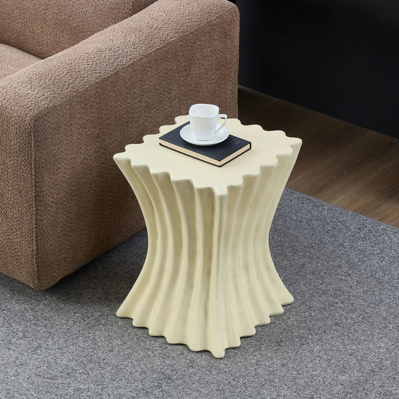 15.16 Inch Side Table Vintage Sturdy Fiberglass Table by HouseOfZazla