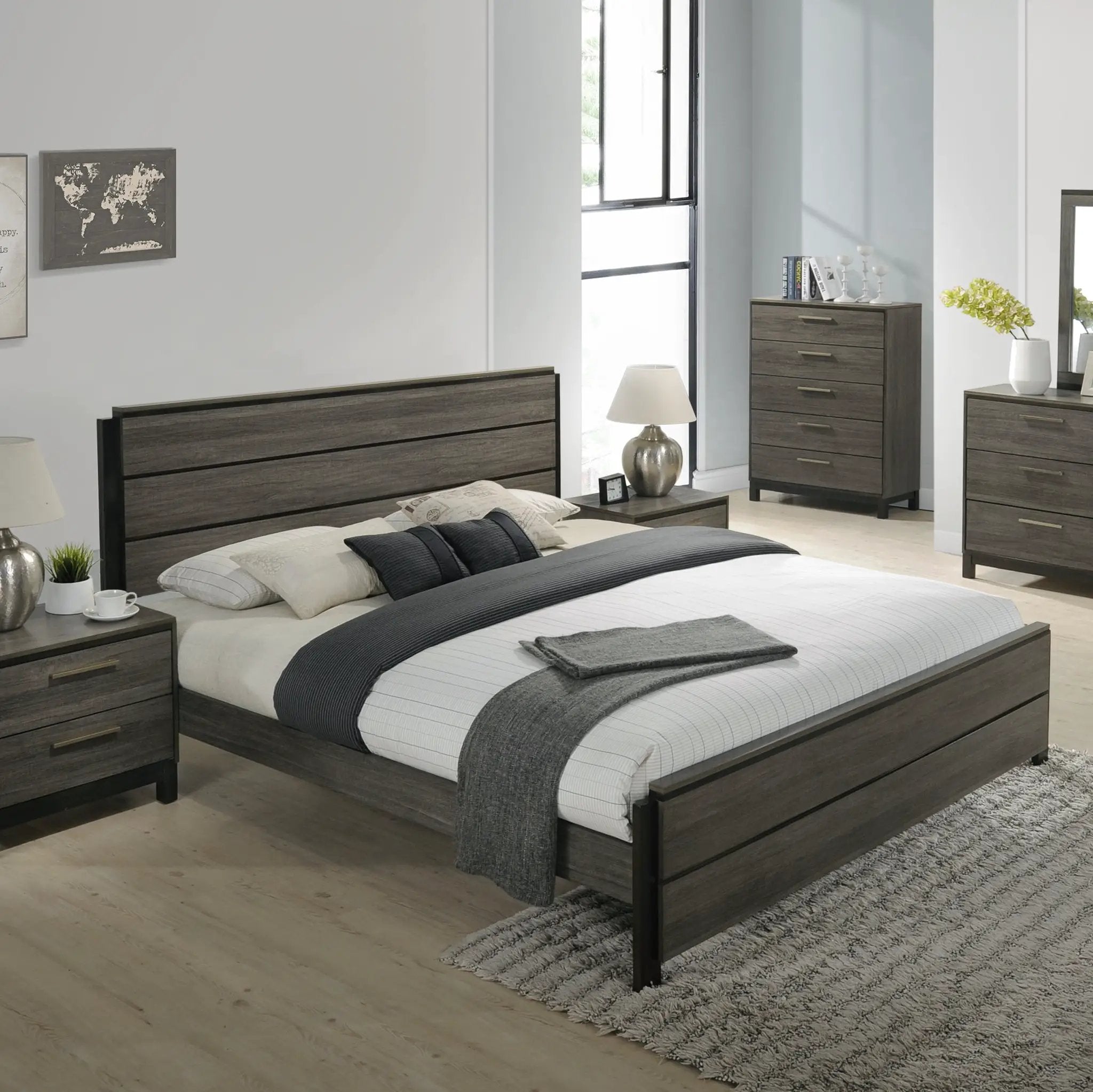 Ioana Contemporary Wood Panel Bed by HouseOfZazla