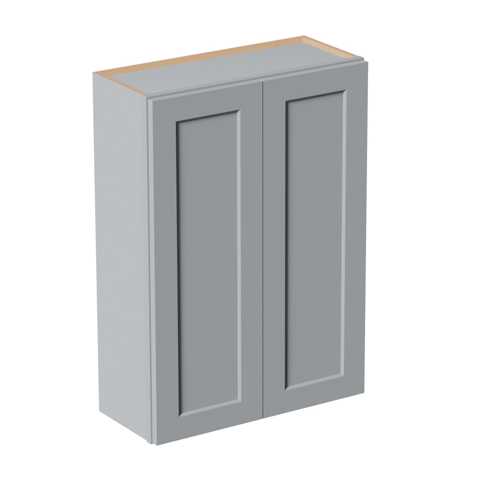 Gray Shaker Solid Wood Wall Cabinet with Soft-Close Doors by HouseOfZazla