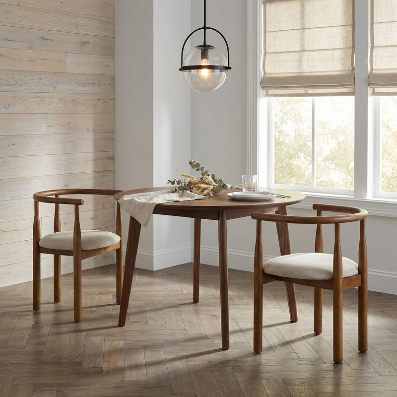 Modern Dining Chair Set of 2 with Solid Wood Legs by HouseOfZazla