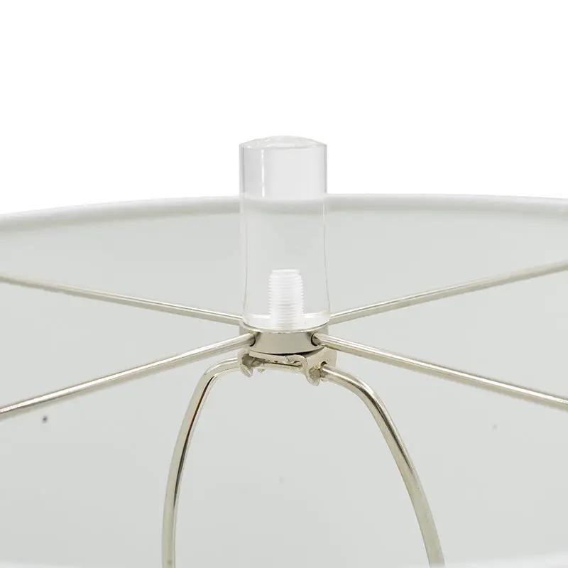 Sculpted Marble & Crystal Cylinder Table Lamp by HouseOfZazla