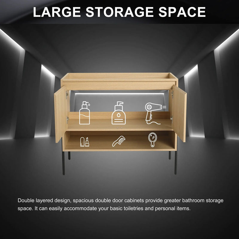 Freestanding Bathroom Vanity & Soft Close Cabinet Doors by Unique Piece Furniture
