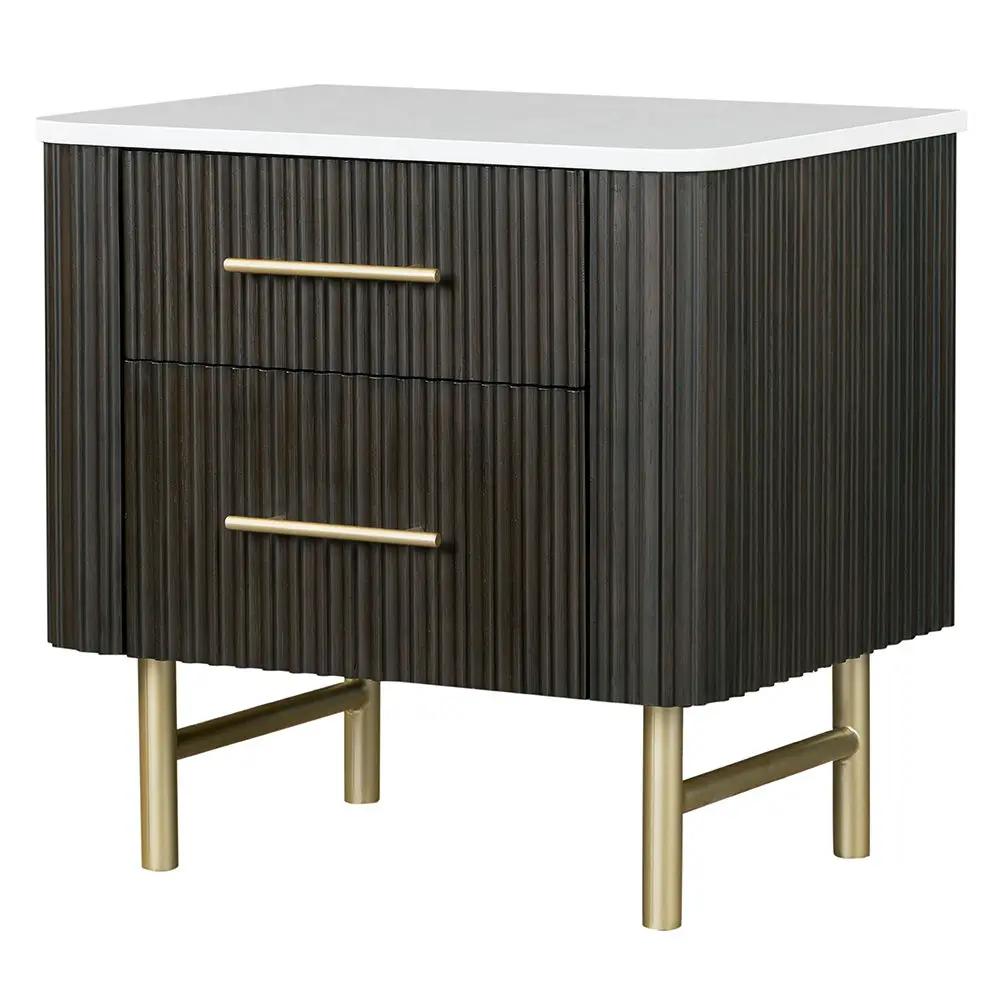 Clayten - Nightstand - Marble Top & Espresso by Unique Piece Furniture