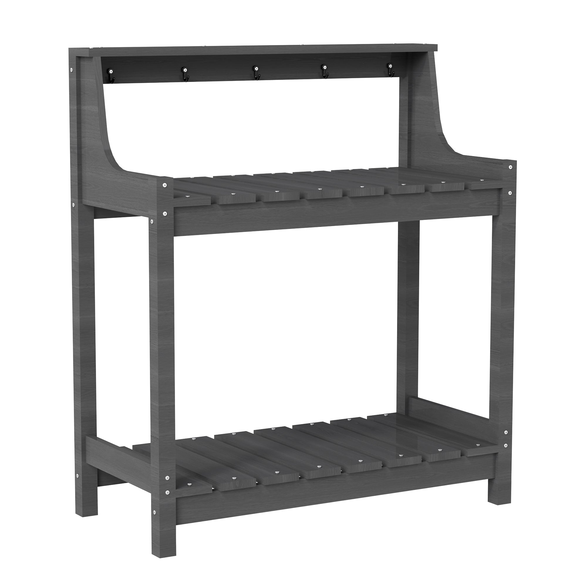 Potting Benches for Outside, HDPE Garden Potting Table with Storage by HouseOfZazla