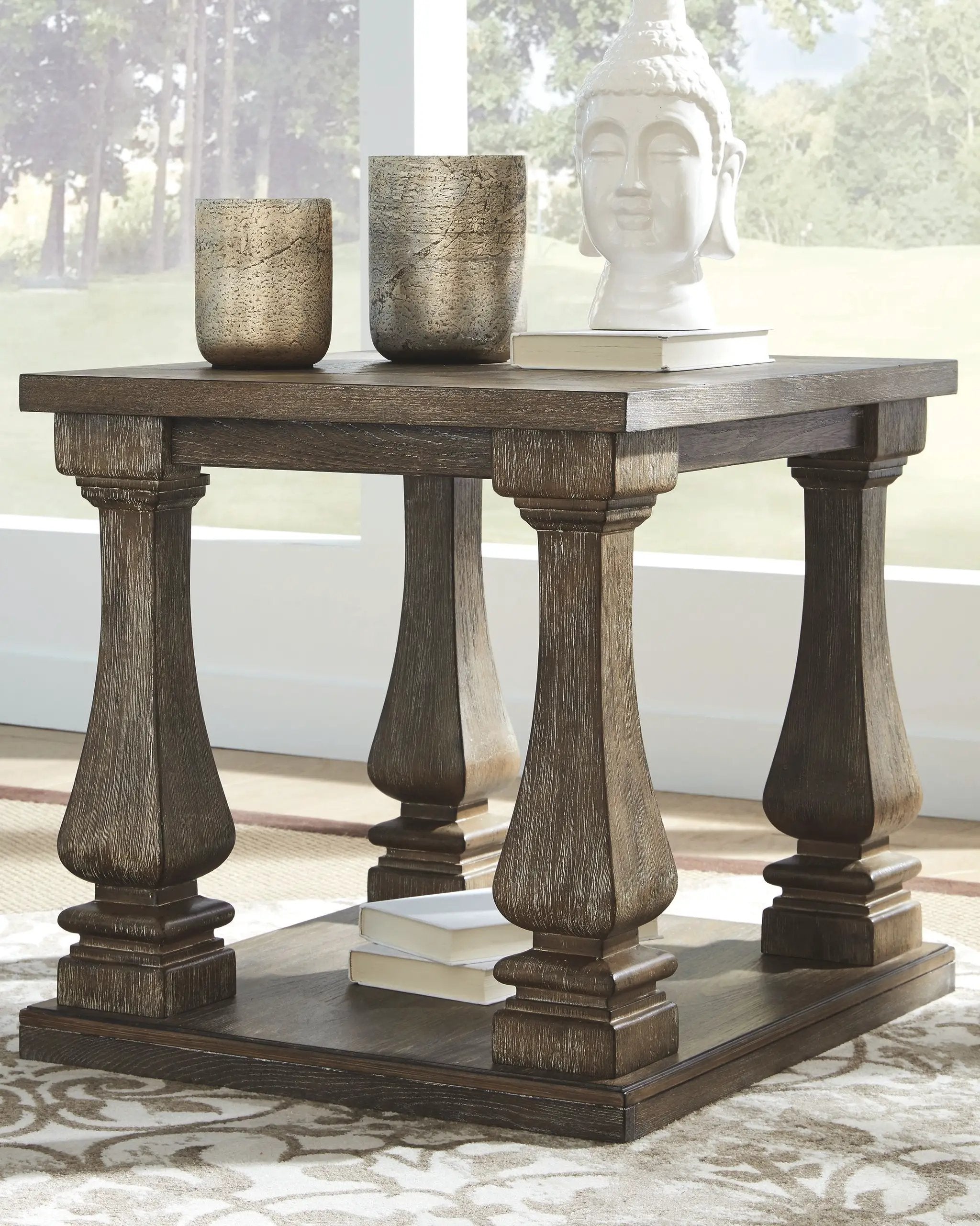 Johnelle - Rectangular End Table - Gray by Unique Piece Furniture