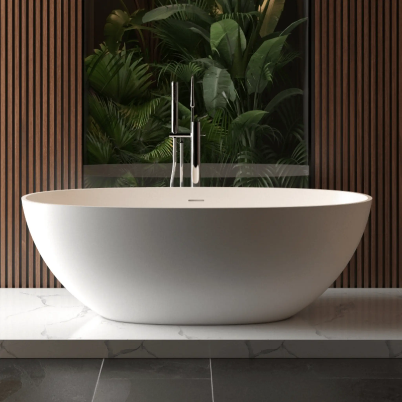 Nuvia Virella 65-Inch Luxury Freestanding Soaking Bathtub With Overflow And Pop-Up Drain (SAK69451) by SAKSBY WHOLESALE