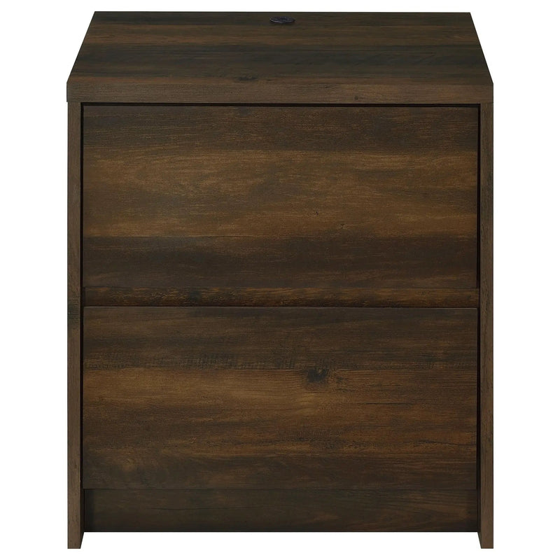 Westpark 2-drawer Nightstand LED Lights and USB Dark Pine by Unique Piece Furniture