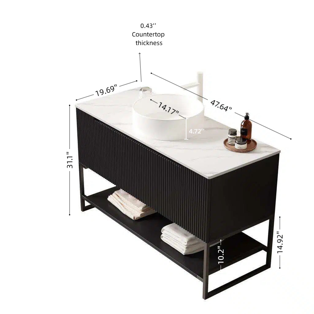 Tulio 48" Bathroom Vanity with Sink and Storage Cabinet by HouseOfZazla