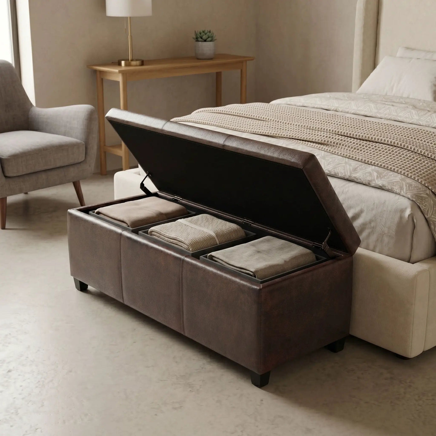 Avalon - Contemporary Storage Ottoman Bench by HouseOfZazla