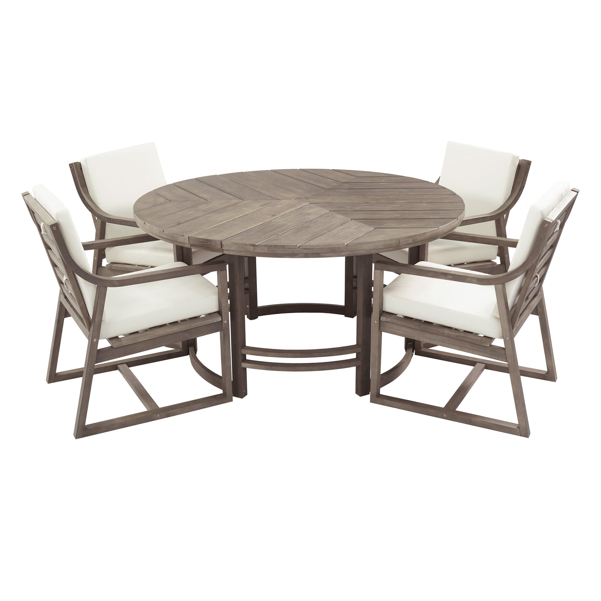 Outdoor Dining Set 5-Piece Patio Table and Chairs with Umbrella Hole by HouseOfZazla