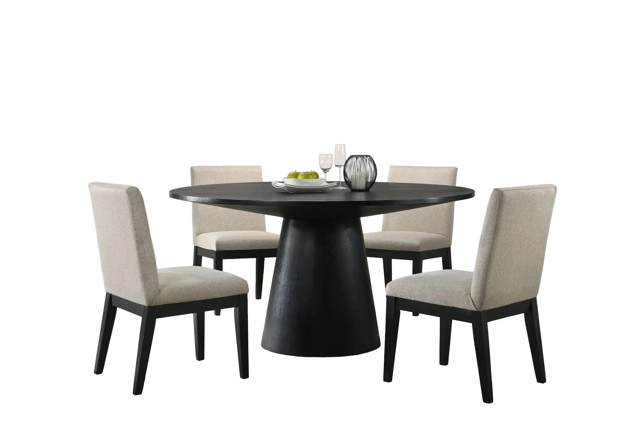 Jasper - Wide Contemporary Round Dining Table Set by Unique Piece Furniture